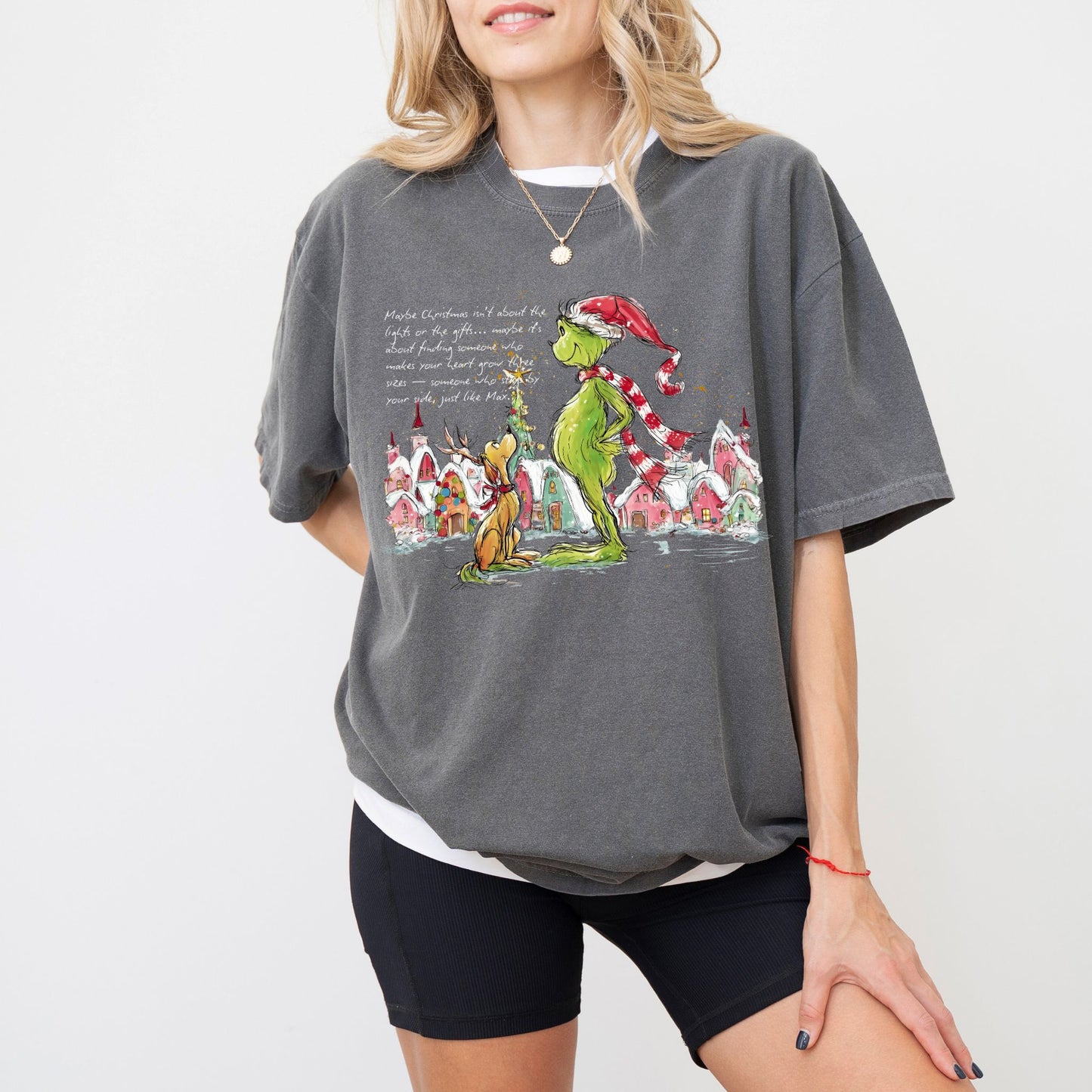 Grinch & Max Christmas Scene Tee – Whimsical Holiday Shirt