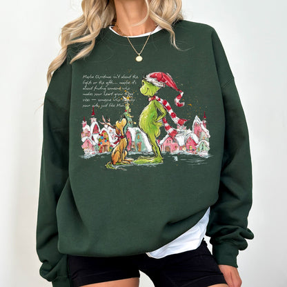 Grinch & Max Christmas Sweatshirt – Cozy Holiday Graphic Pullover