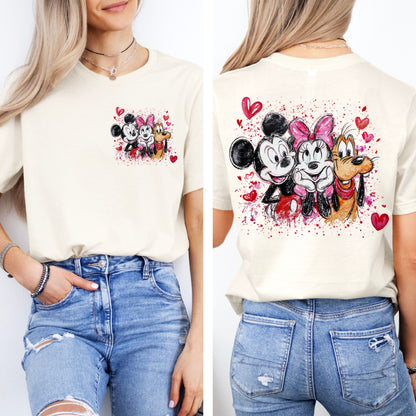 Mickey & Friends Valentine Shirt, Disney Valentine Graphic Tee