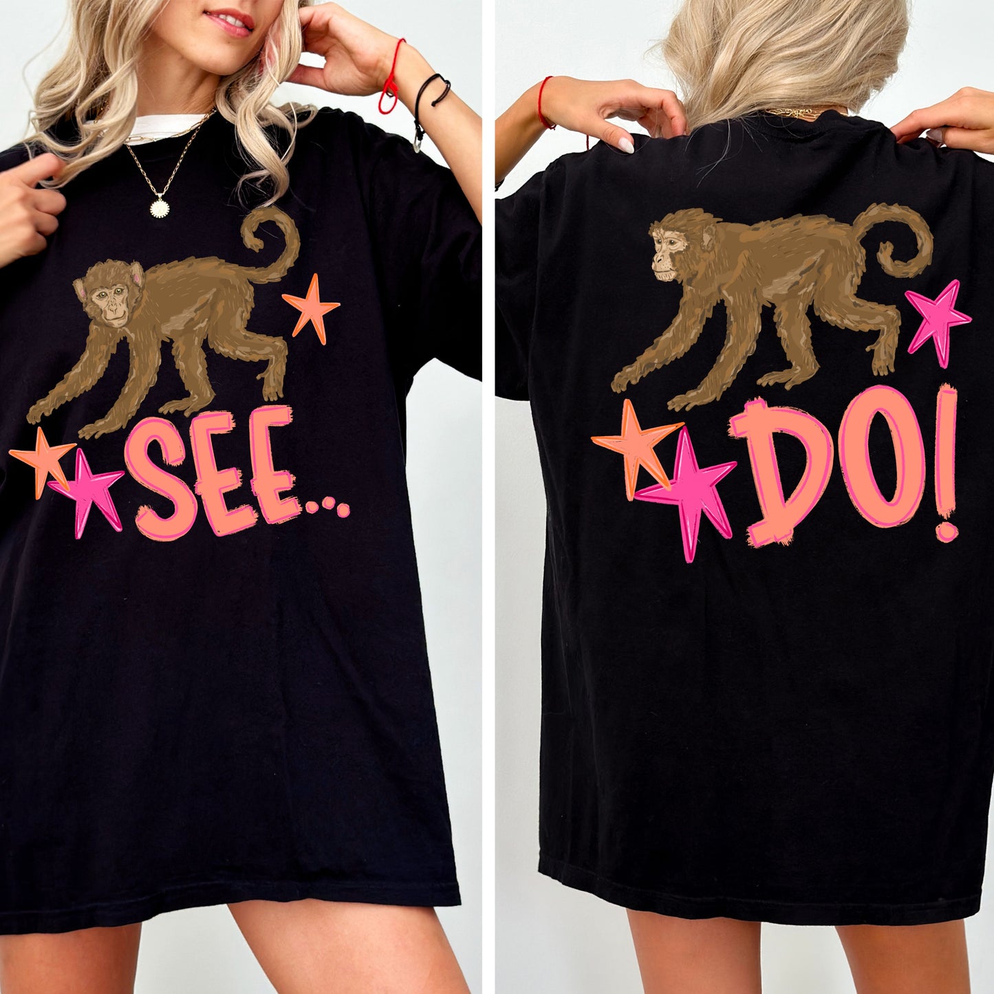 Monkey See Monkey Do Shirt, Funny Summer Vacation Tee, Beach Graphic Shirt