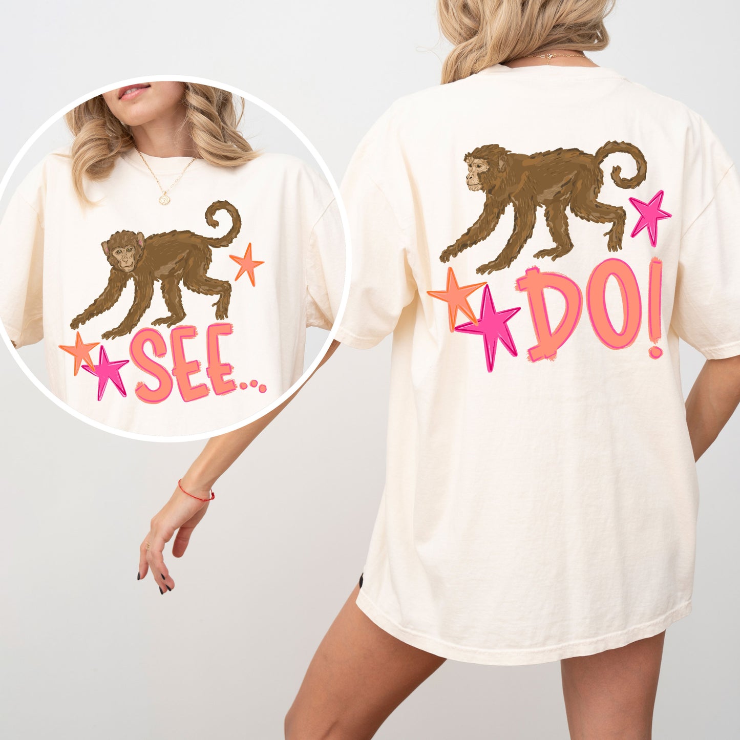 Monkey See Monkey Do Shirt, Funny Summer Vacation Tee, Beach Graphic Shirt