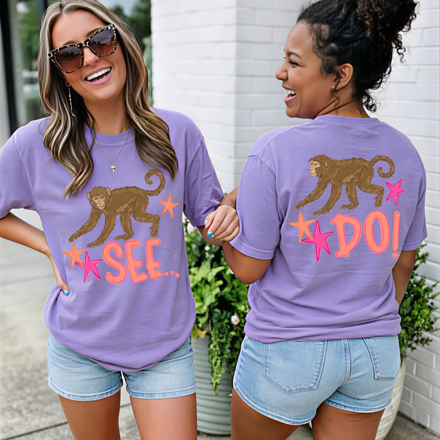 Monkey See Monkey Do Shirt, Funny Summer Vacation Tee, Beach Graphic Shirt