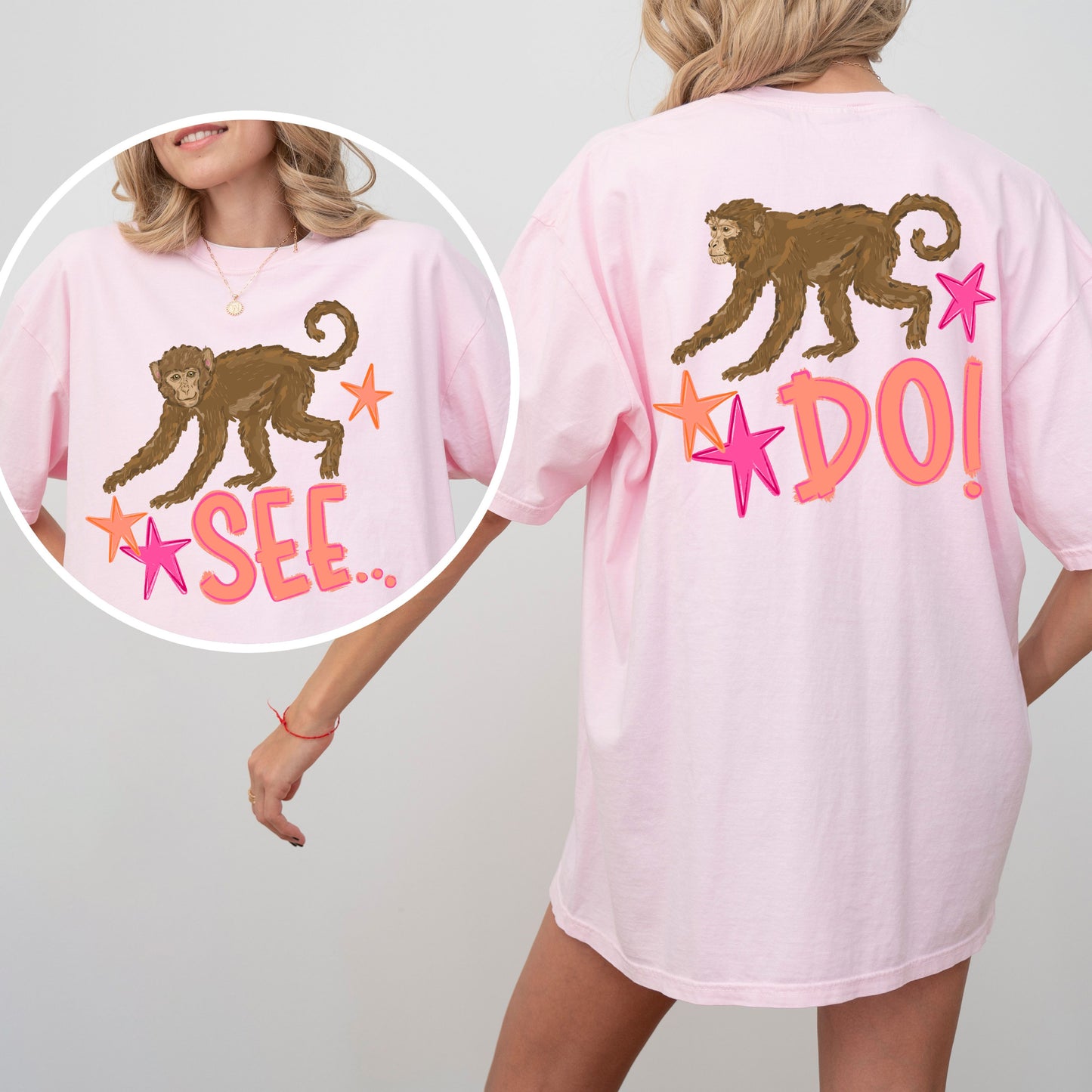Monkey See Monkey Do Shirt, Funny Summer Vacation Tee, Beach Graphic Shirt