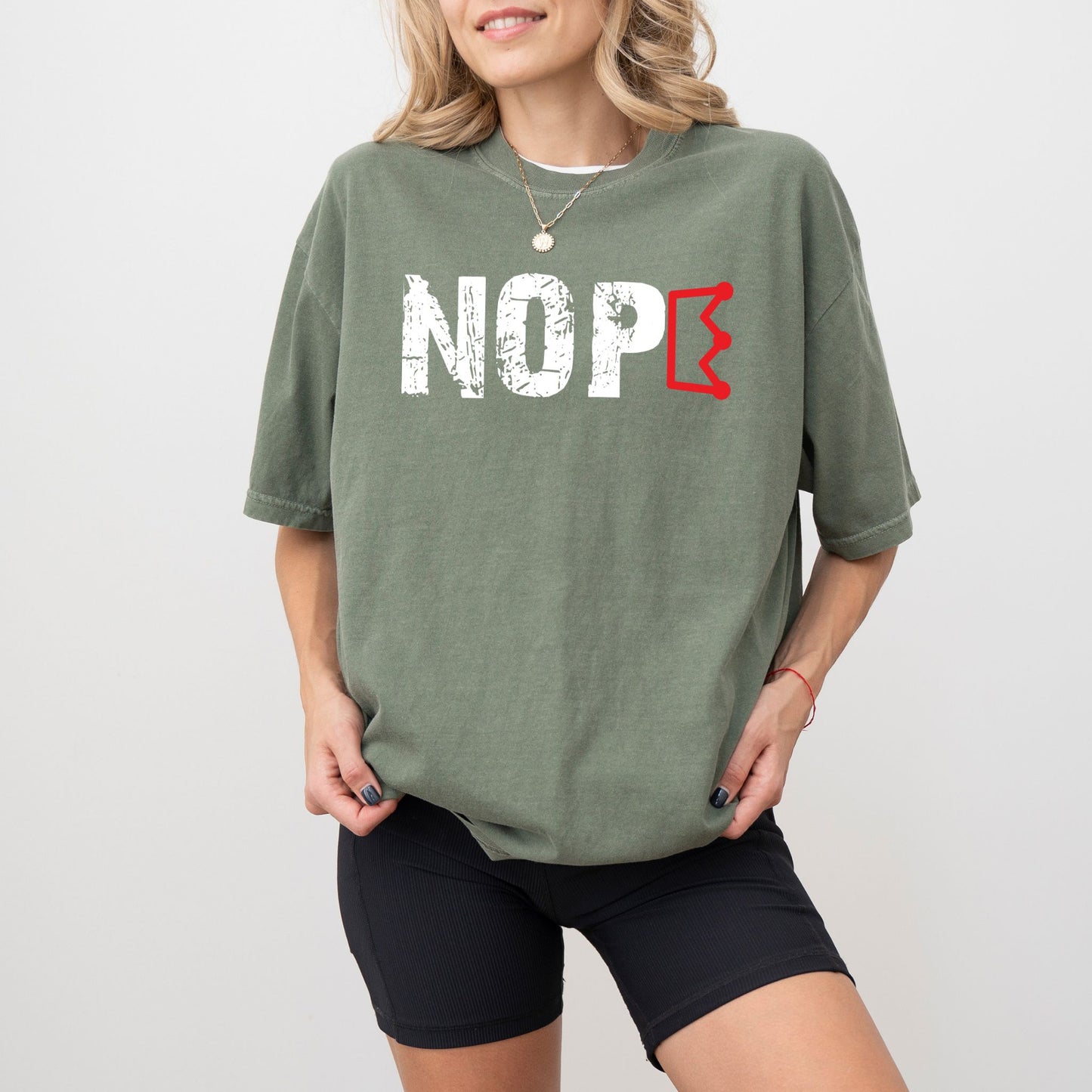 Comfort Colors® Nope Crown Shirt – Liberty & Justice Graphic Tee