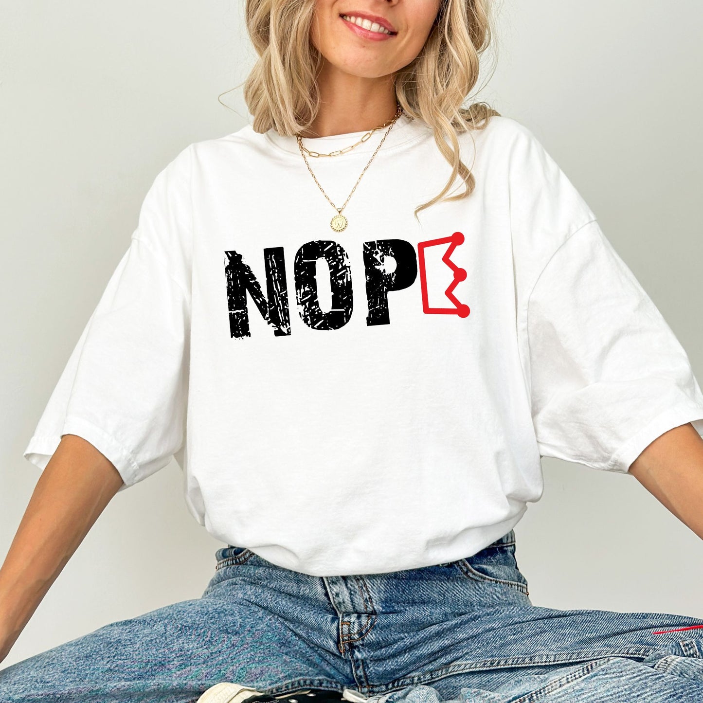 Comfort Colors® Nope Crown Shirt – Liberty & Justice Graphic Tee