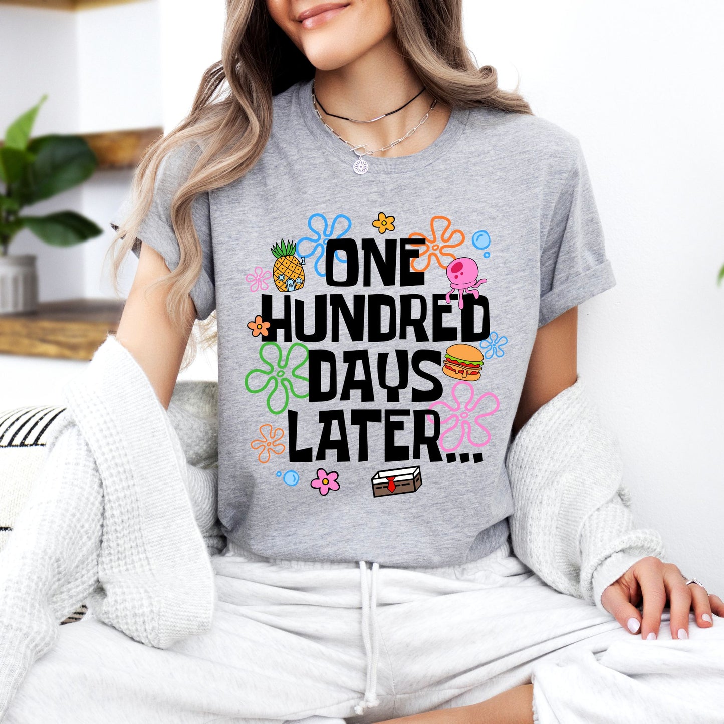 One Hundred Days Later T-Shirt, 100 Days of School Shirt, Funny School Celebration Tee