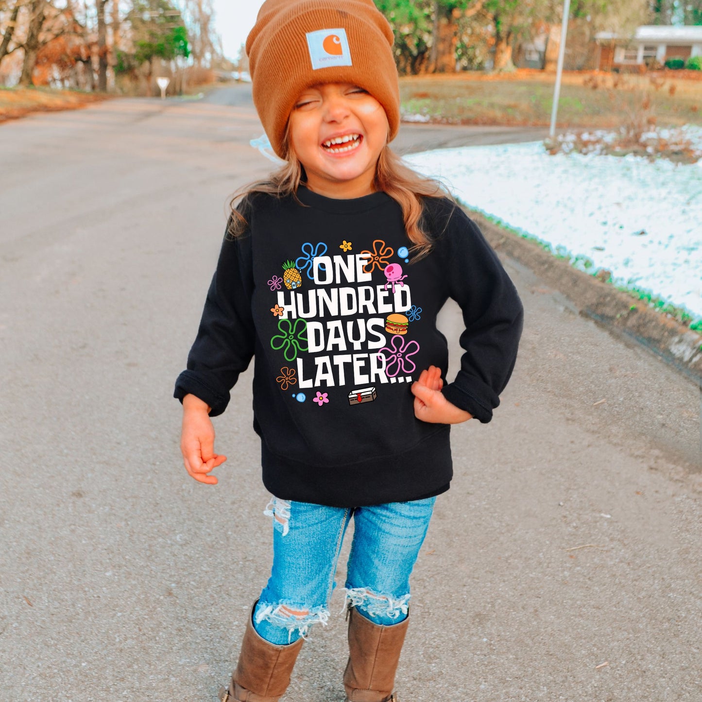 One Hundred Days Later Sweatshirt, 100 Days of School Funny Sweatshirt, Teacher Student Celebration Crewneck