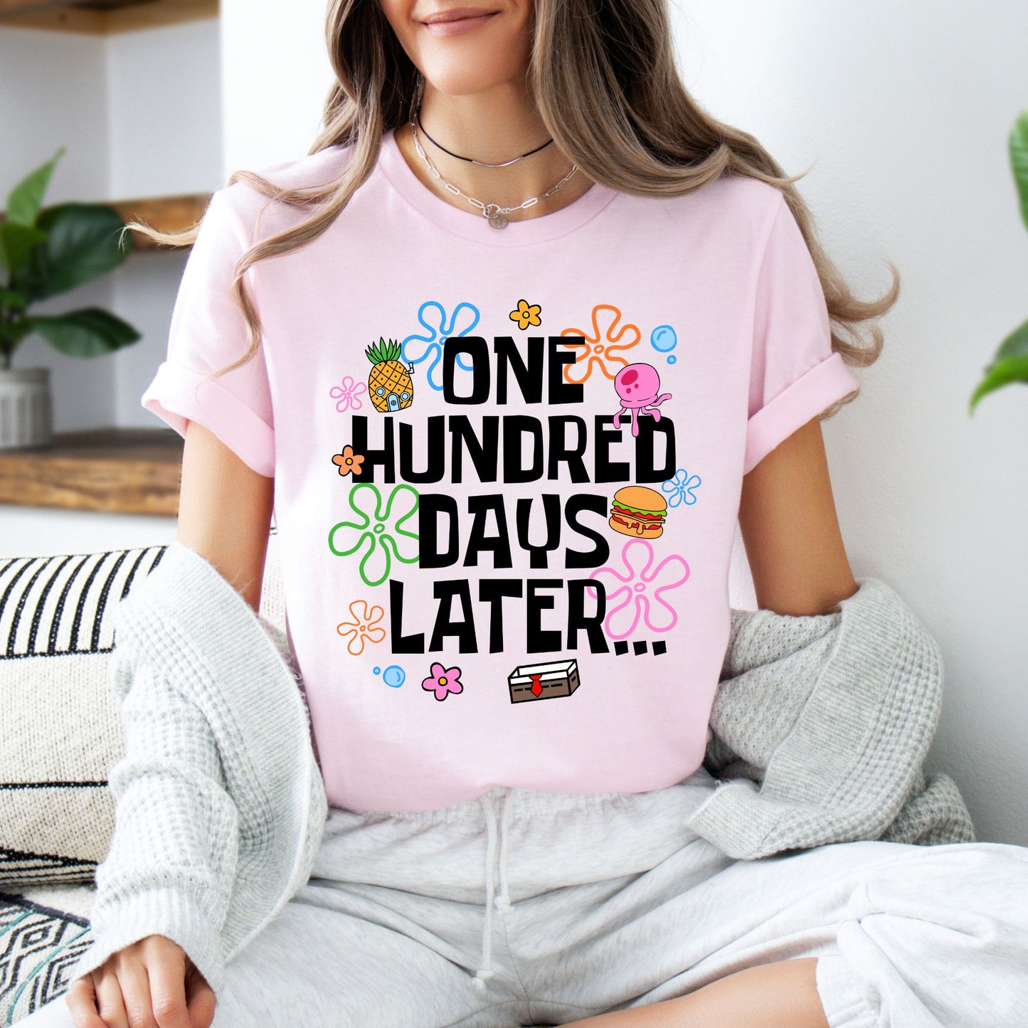 One Hundred Days Later T-Shirt, 100 Days of School Shirt, Funny School Celebration Tee