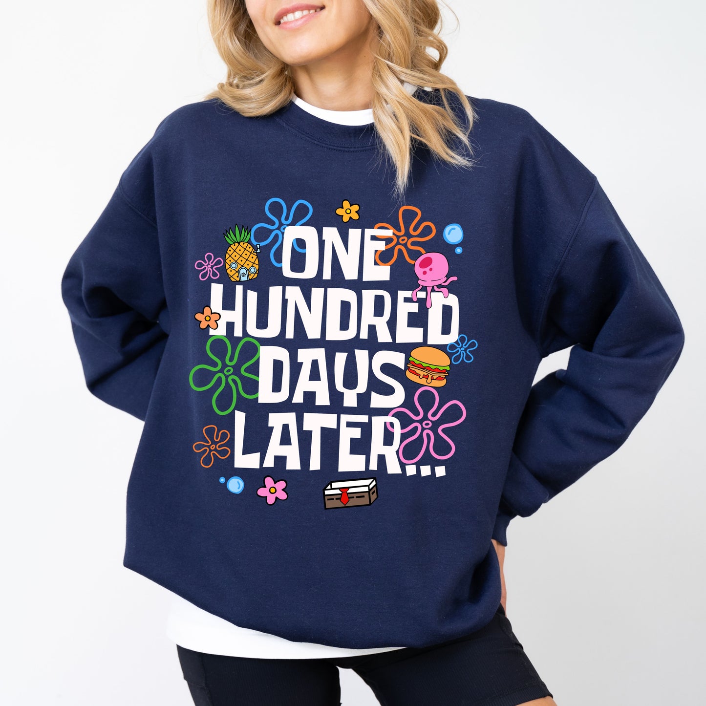 One Hundred Days Later Sweatshirt, 100 Days of School Funny Sweatshirt, Teacher Student Celebration Crewneck