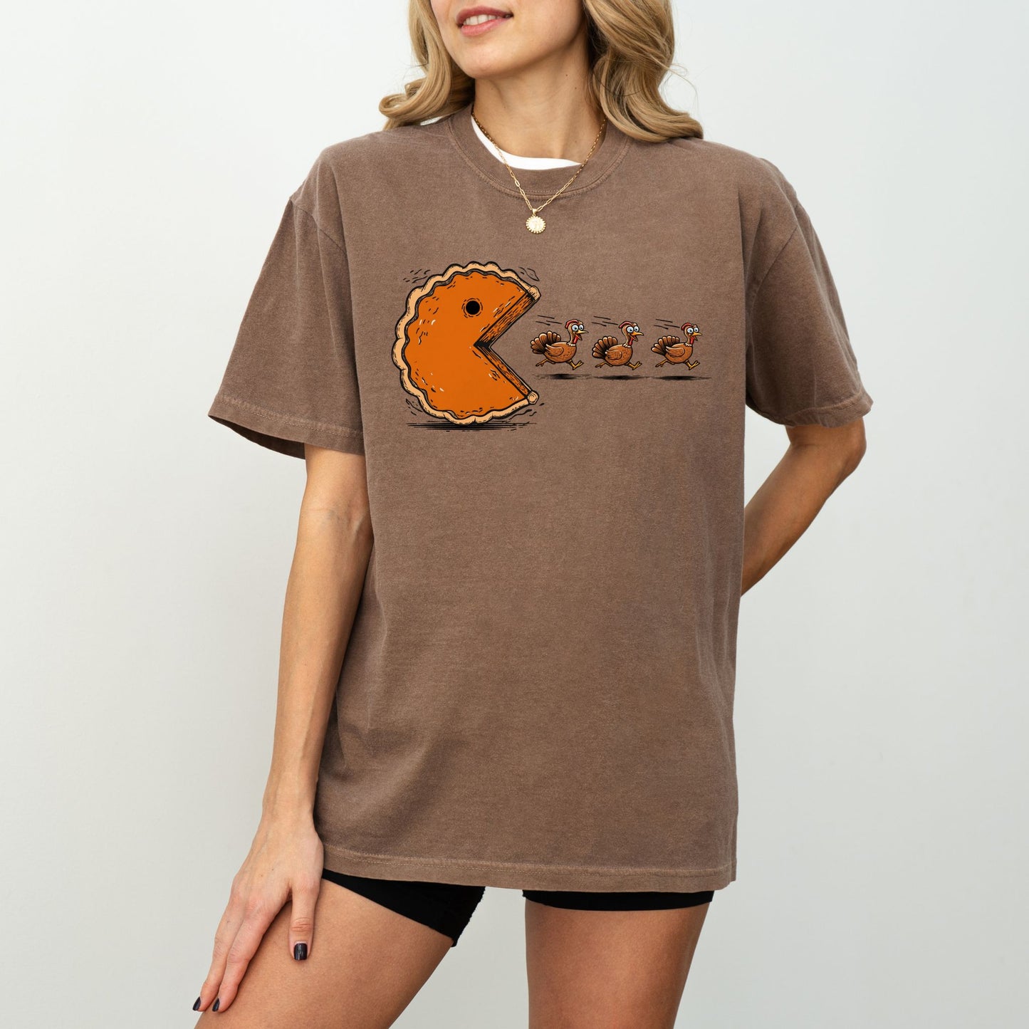 Pumpkin Pie Chasing Turkeys Thanksgiving T-Shirt