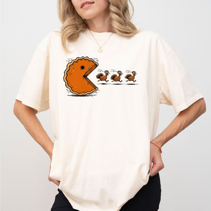 Pumpkin Pie Chasing Turkeys Thanksgiving T-Shirt