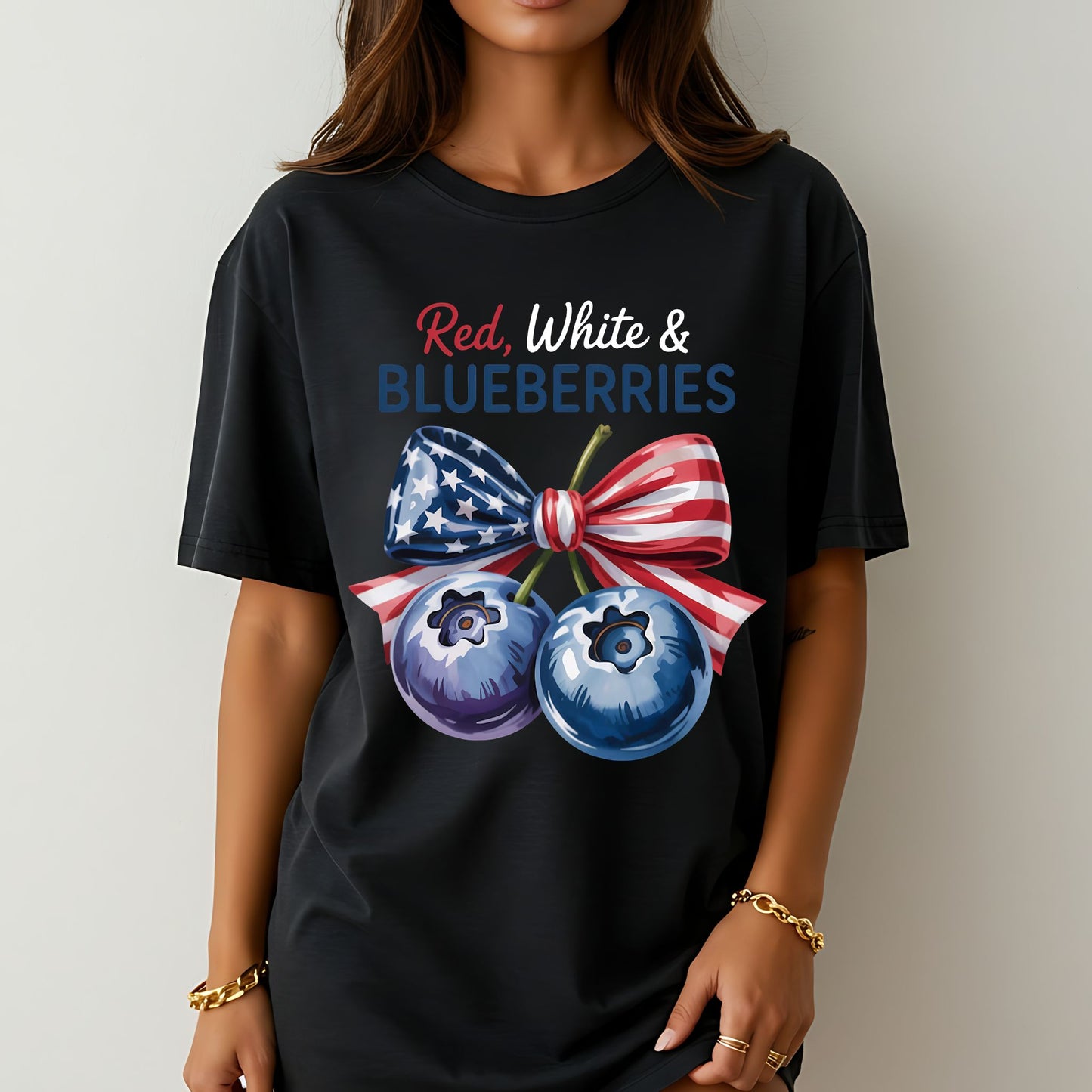 Red, White and Blueberries T-Shirt, USA Comfort Colors T-Shirt