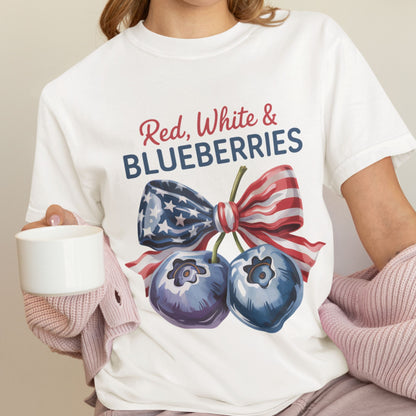 Red, White and Blueberries T-Shirt, USA Comfort Colors T-Shirt