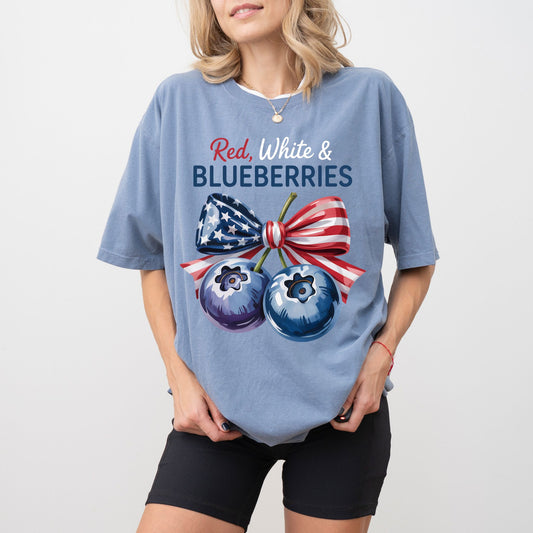 Red, White and Blueberries T-Shirt, USA Comfort Colors T-Shirt