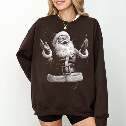 Retro Santa Sweatshirt – Vintage Christmas Graphic Pullover