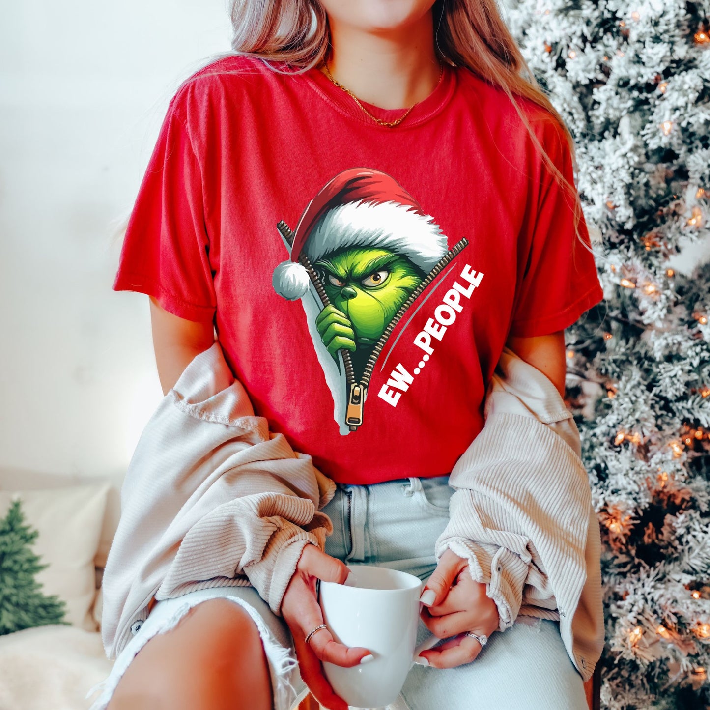 Ew People Shirt — Funny Grumpy Christmas Tee, Holiday Graphic T-Shirt