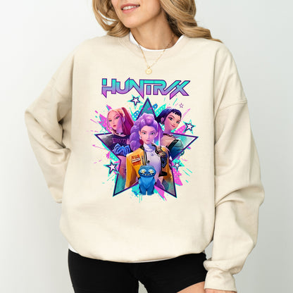 Huntrix Graphic Sweatshirt, K-Pop Inspired Crewneck, Unisex Cozy Pullover