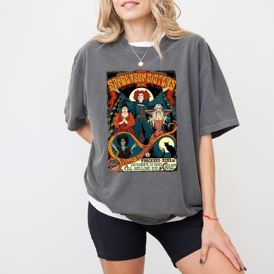 Vintage Sanderson Sisters T-Shirt – Witchy Halloween Poster Graphic on Comfort Colors® Tee