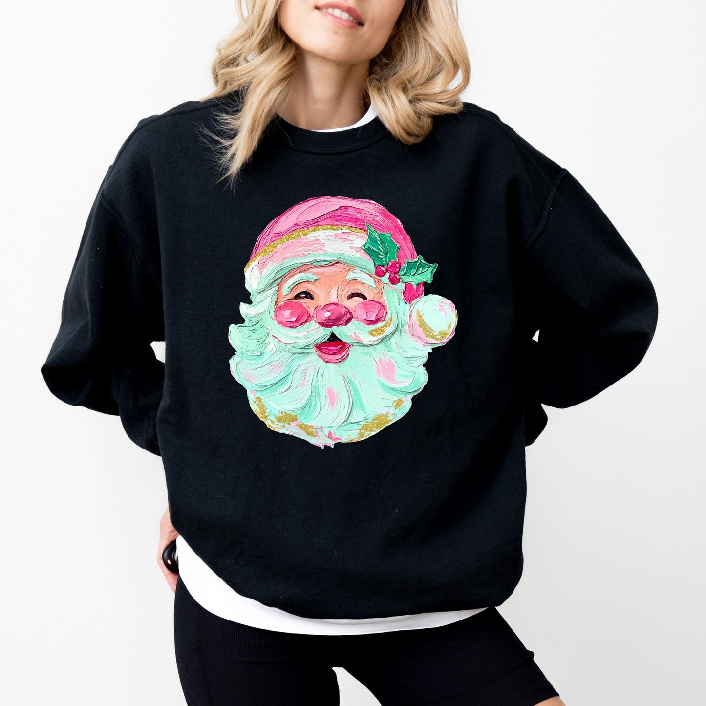 Vintage Santa Christmas Sweatshirt – Holiday Graphic Pullover