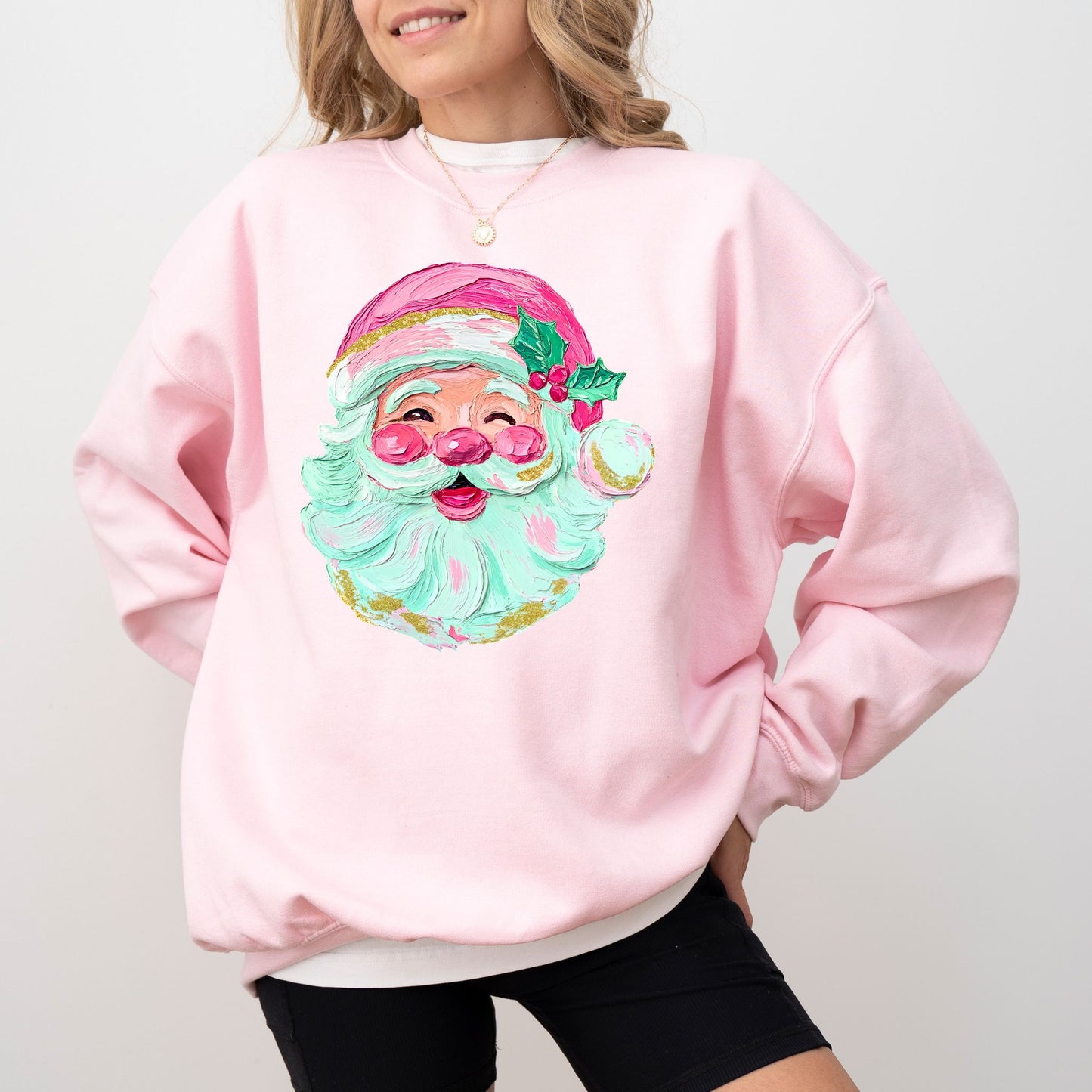 Vintage Santa Christmas Sweatshirt – Holiday Graphic Pullover