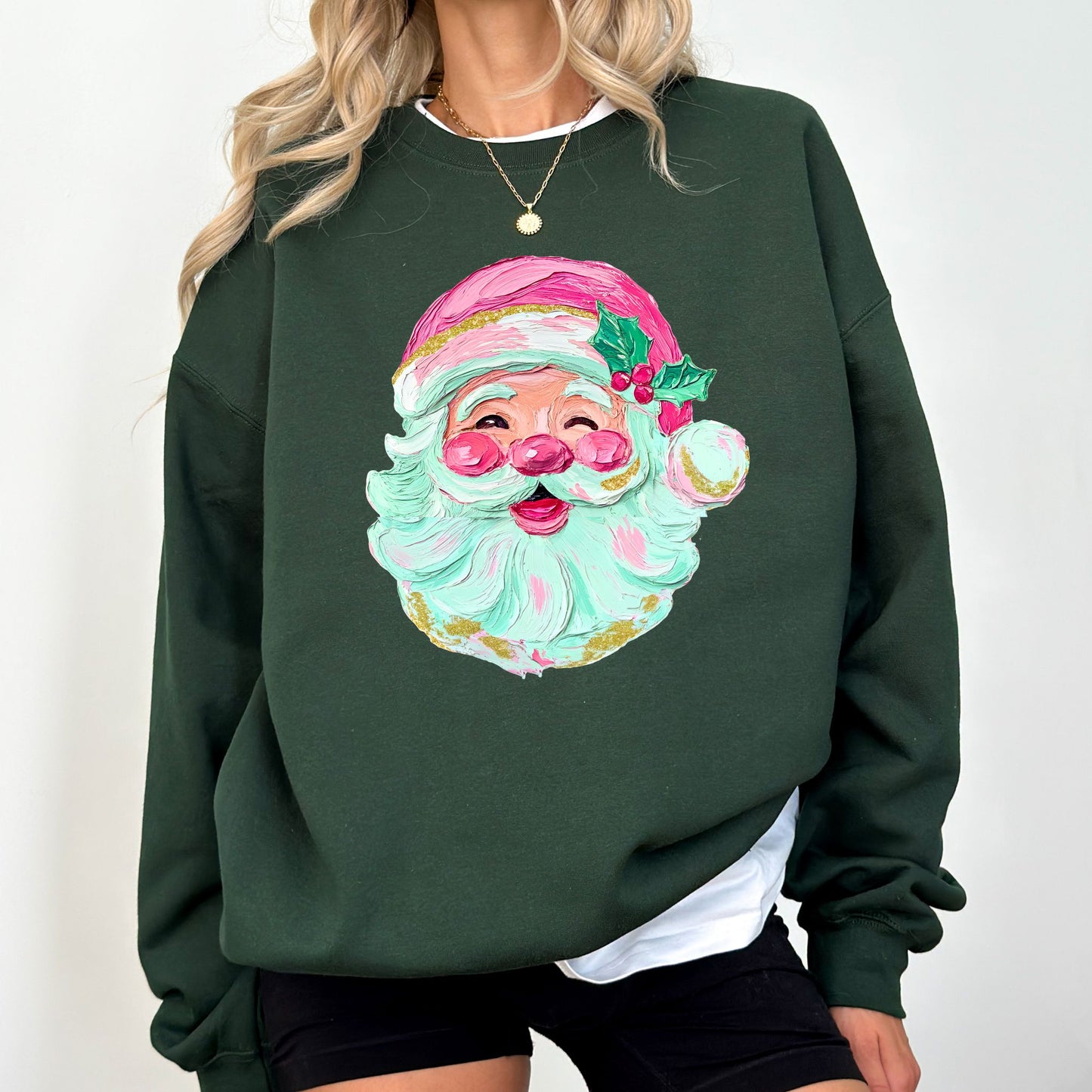 Vintage Santa Christmas Sweatshirt – Holiday Graphic Pullover