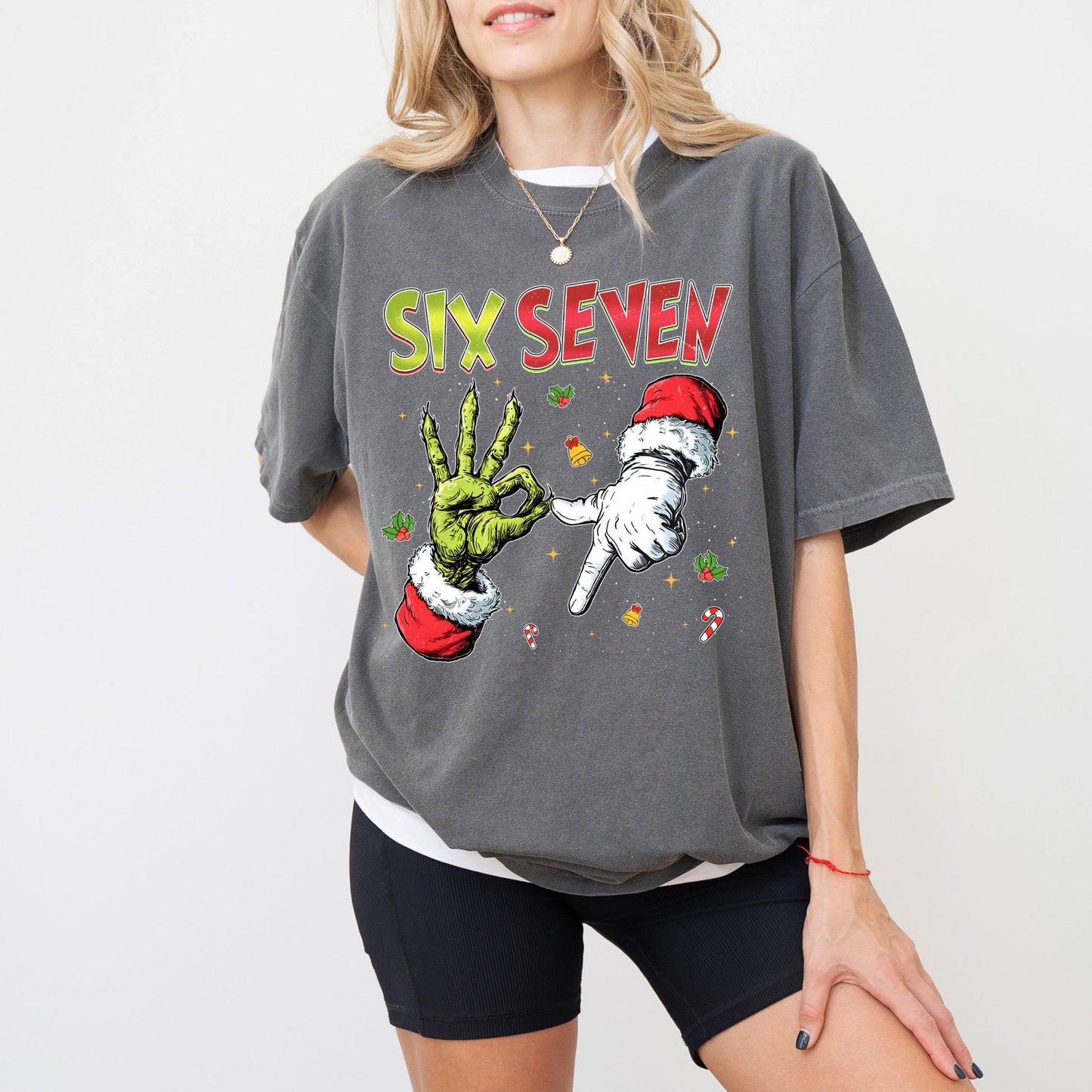 Comfort Colors® “Six Seven” Christmas T-Shirt – Viral TikTok Meme Tee