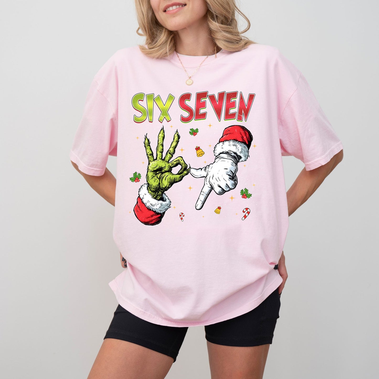Comfort Colors® “Six Seven” Christmas T-Shirt – Viral TikTok Meme Tee