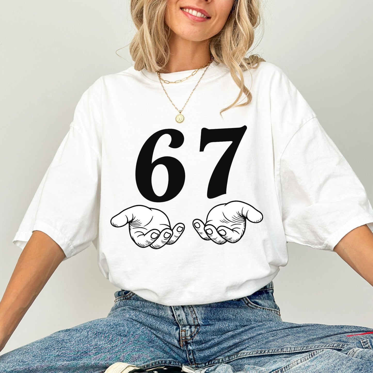 “Six Seven” Viral TikTok Meme T-Shirt – Oversized Unisex Tee
