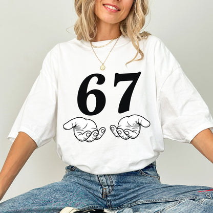 “Six Seven” Viral TikTok Meme T-Shirt – Oversized Unisex Tee