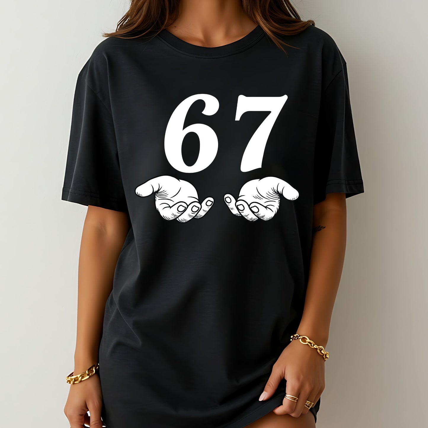 “Six Seven” Viral TikTok Meme T-Shirt – Oversized Unisex Tee