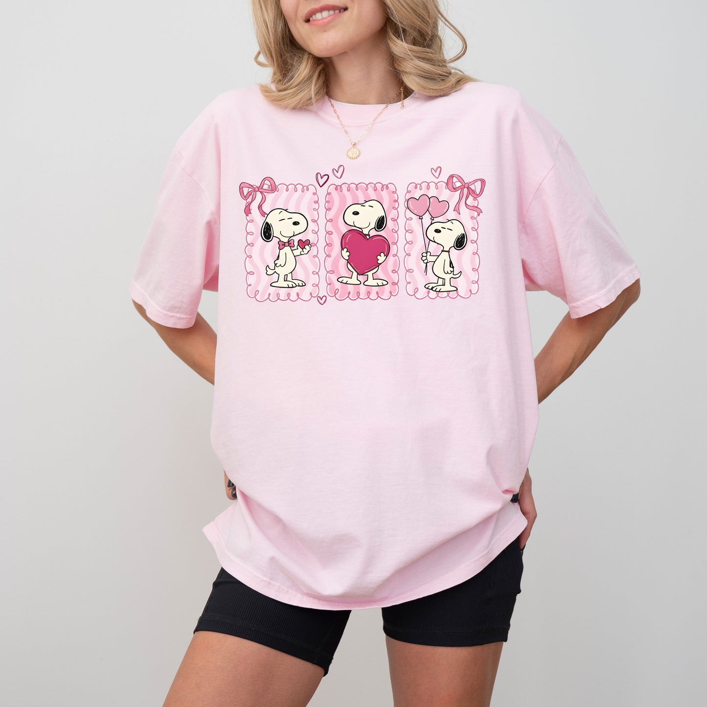 Snoopy Valentine's Day T-Shirt, Trio Heart Graphic Tee