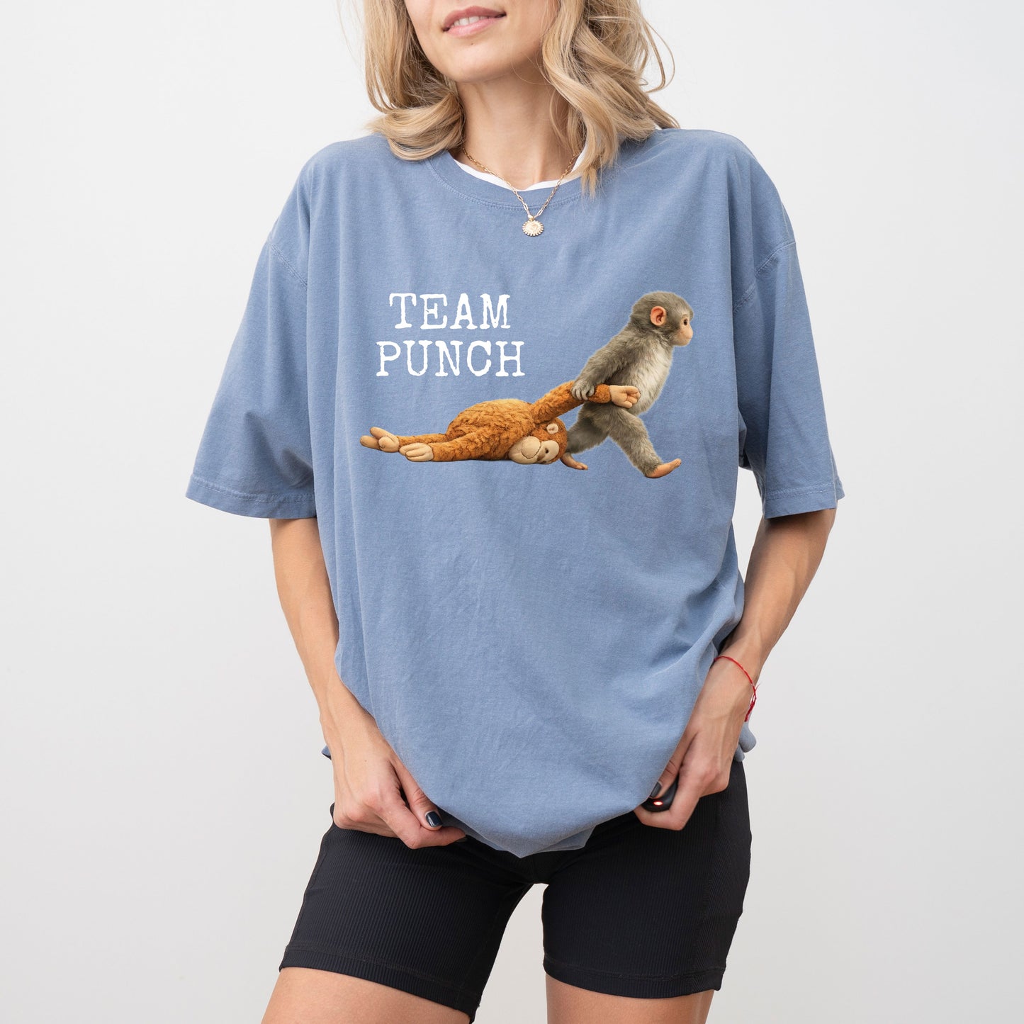 Team Punch Monkey Graphic T-Shirt, Emotional Animal Tee — Comfort Colors®