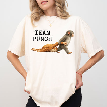 Team Punch Monkey Graphic T-Shirt, Emotional Animal Tee — Comfort Colors®