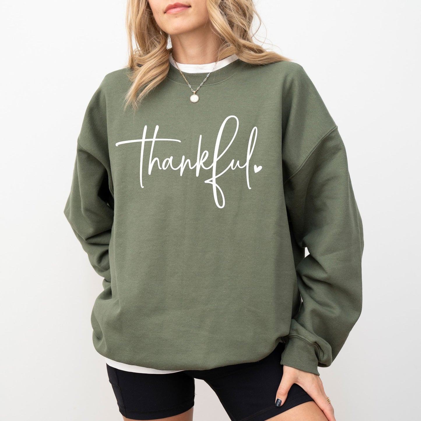 Thankful Sweatshirt, Minimalist Thanksgiving Fall Crewneck