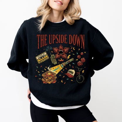 The Upside Down Mixtape '84 Stranger Things Sweatshirt, Retro Graphic Hawkins Fan Pullover