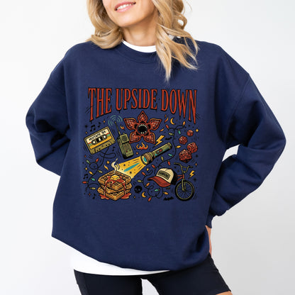 The Upside Down Mixtape '84 Stranger Things Sweatshirt, Retro Graphic Hawkins Fan Pullover