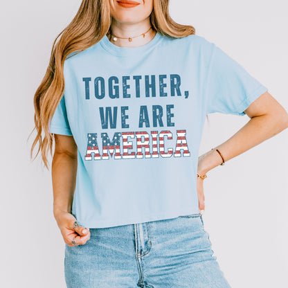 Together We Are America Graphic Crop Top