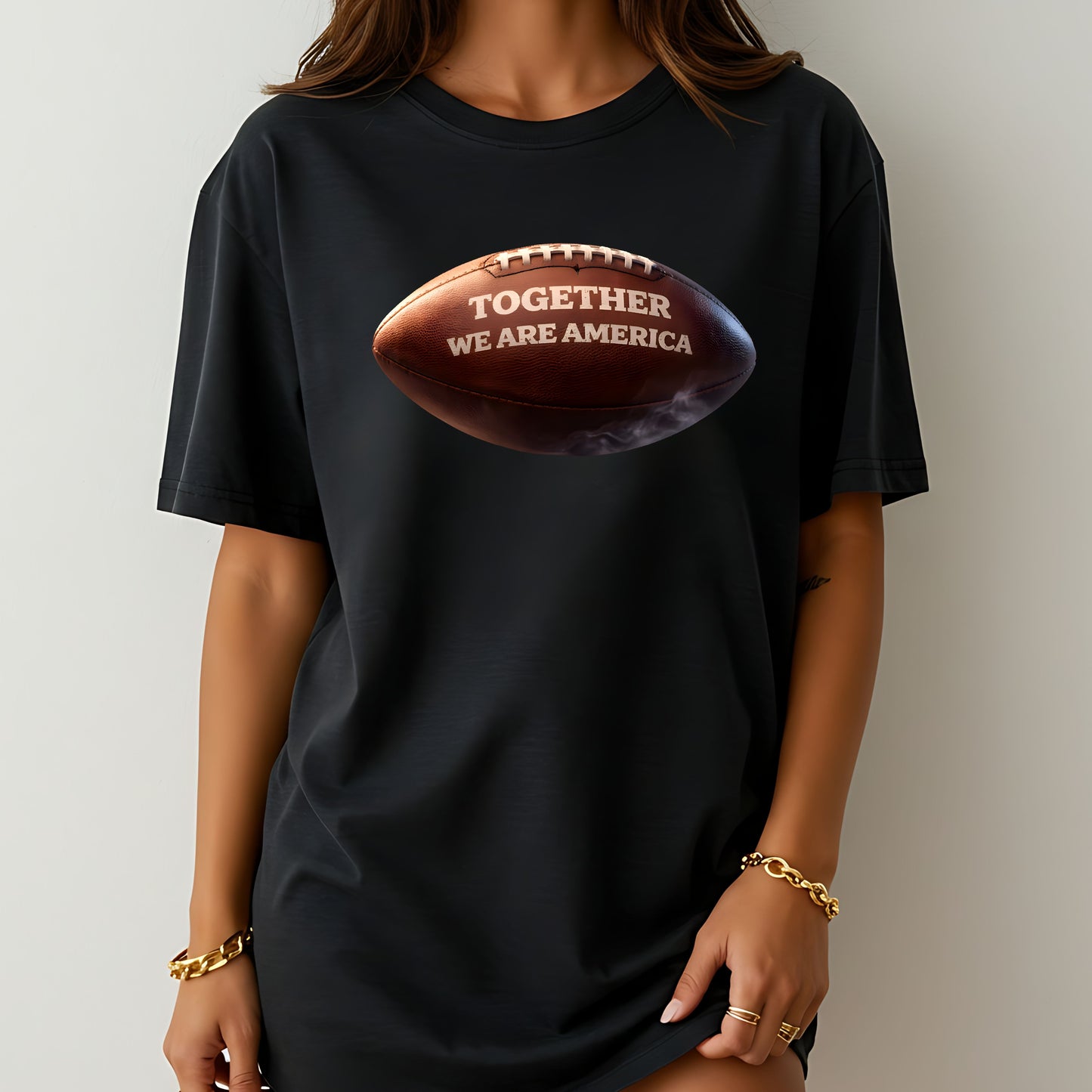 Together We Are America Football Graphic T-Shirt