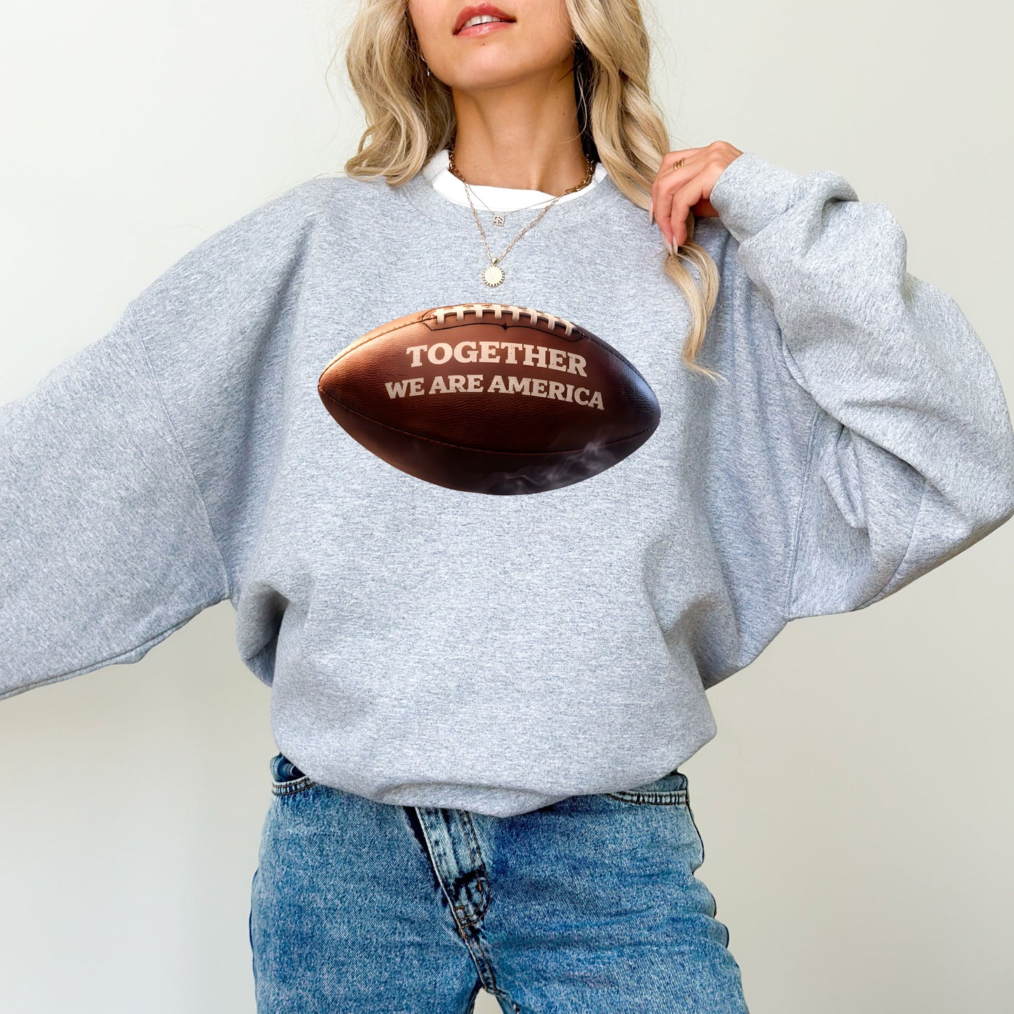 Together We Are America Football Graphic Sweatshirt