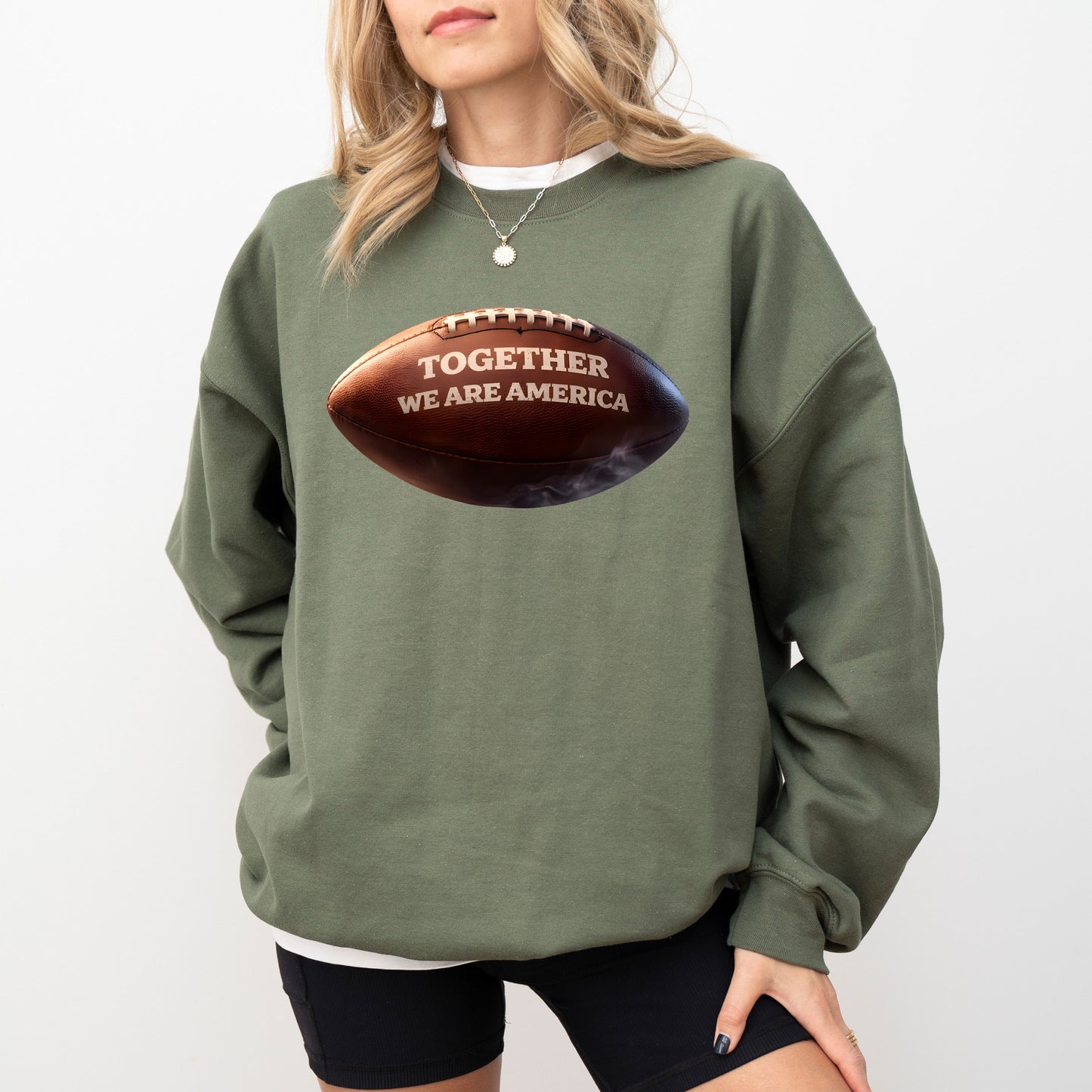 Together We Are America Football Graphic Sweatshirt