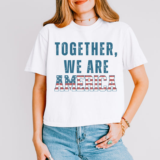 Together We Are America Graphic Crop Top