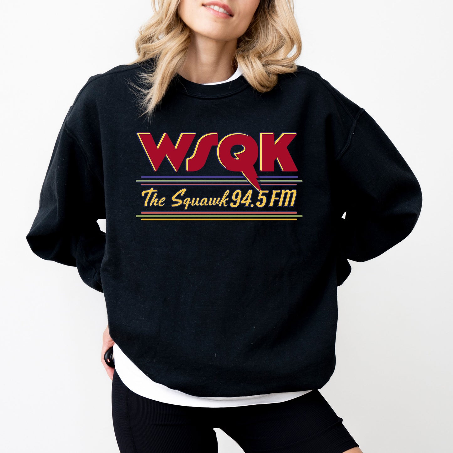 WSQK Sweatshirt, Wsqk The Squawk 94.5 FM Crewneck