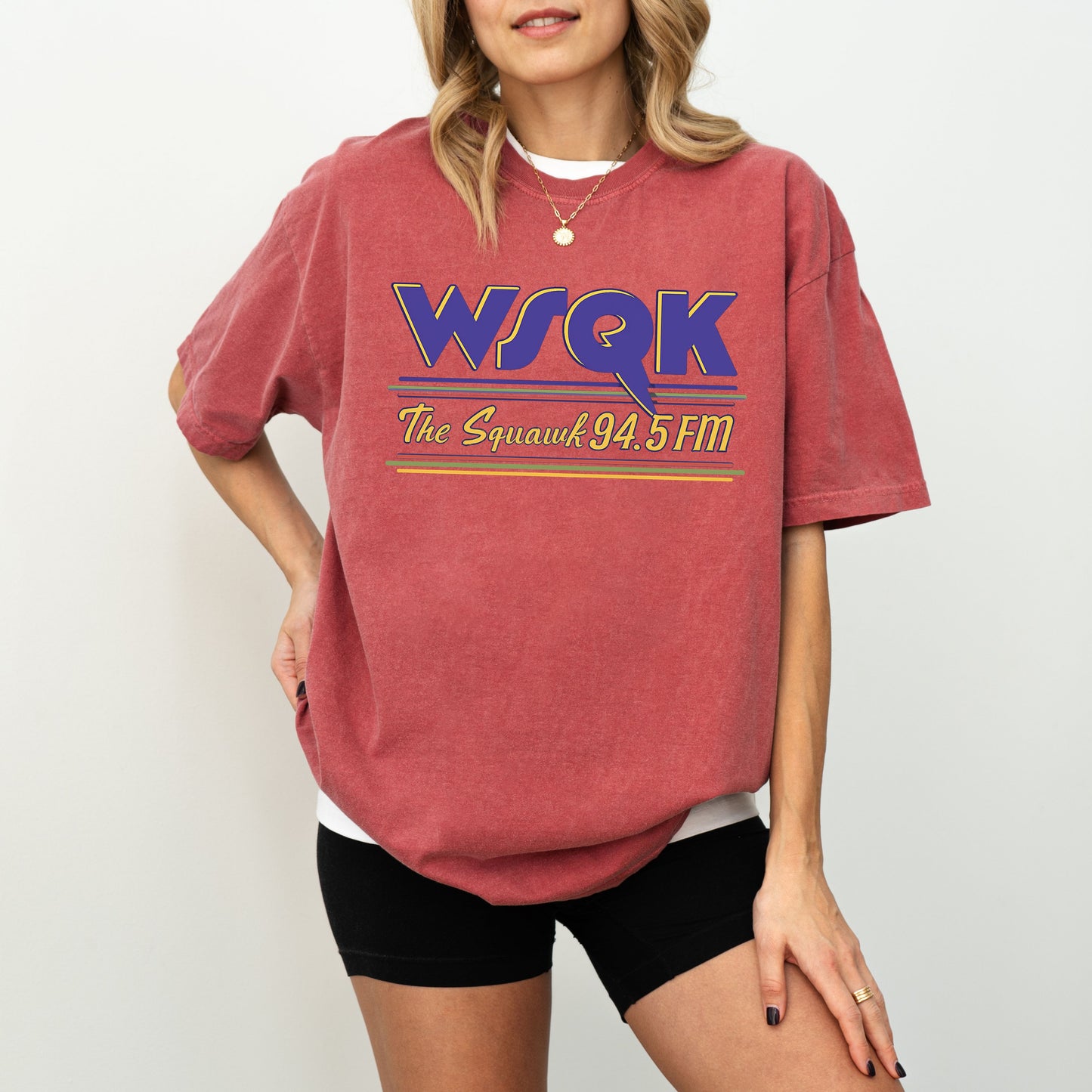 WSQK The Squawk Shirt, 80s Hawkins Radio Station Tee