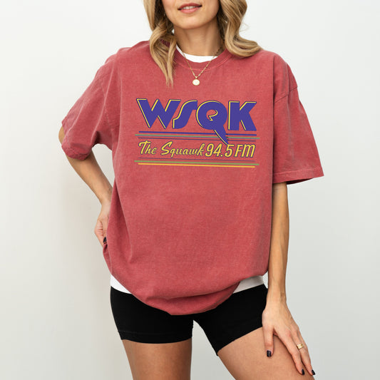 WSQK The Squawk Shirt, 80s Hawkins Radio Station Tee