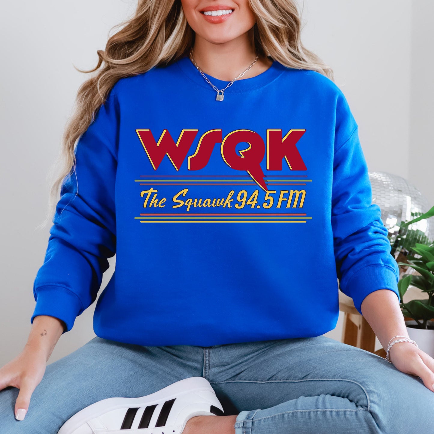 WSQK Sweatshirt, Wsqk The Squawk 94.5 FM Crewneck