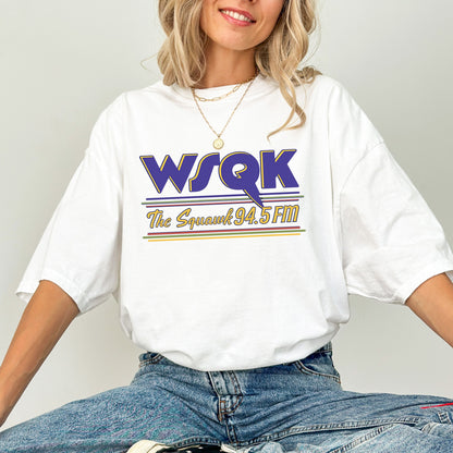 WSQK The Squawk Shirt, 80s Hawkins Radio Station Tee