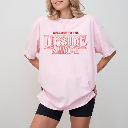 Welcome to the Upside Down T-Shirt, Official Stranger Things Netflix Graphic Tee, Retro Fan Merch