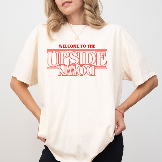 Welcome to the Upside Down T-Shirt, Official Stranger Things Netflix Graphic Tee, Retro Fan Merch