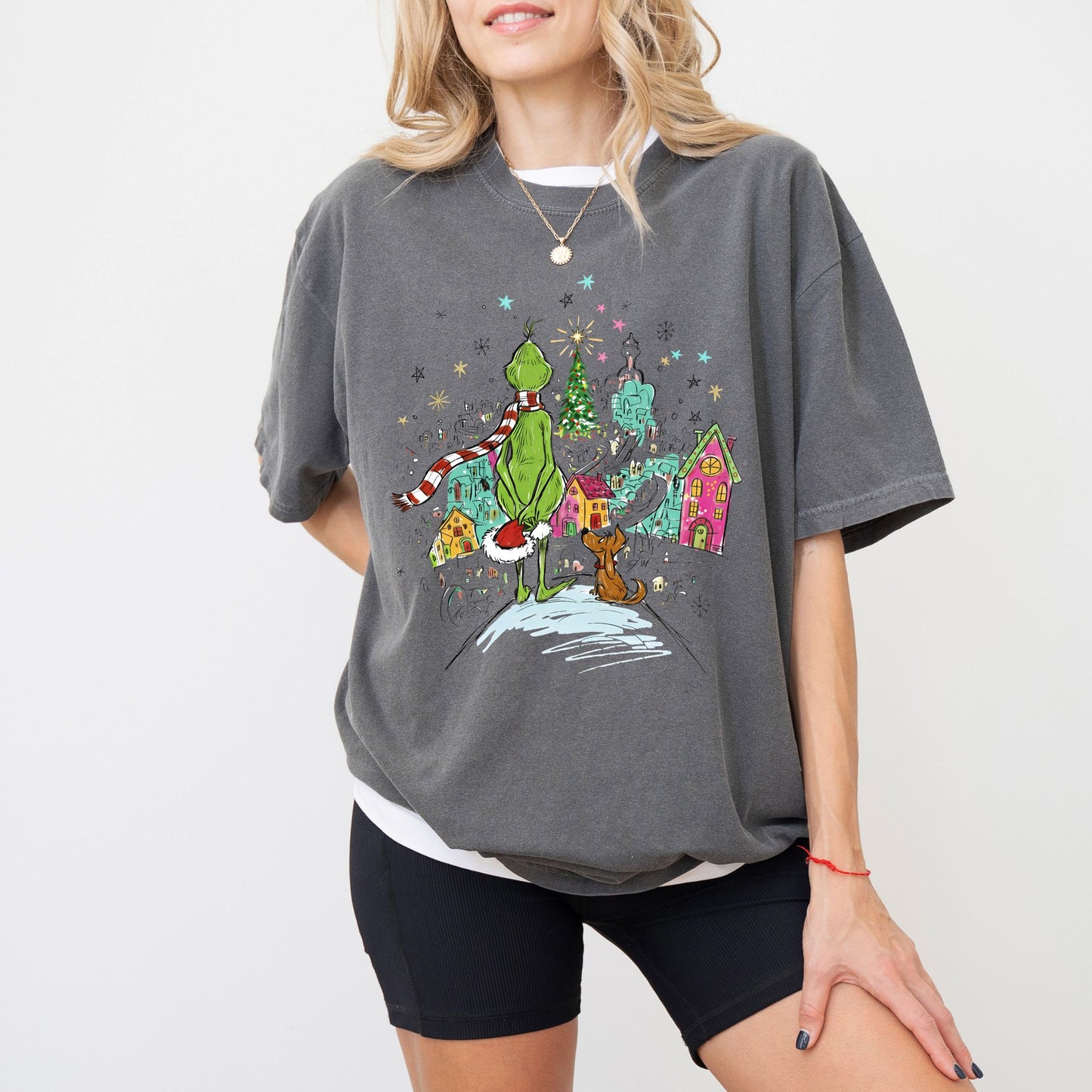 Whoville Christmas Village Comfort Colors® T-Shirt – Retro Holiday Graphic Tee