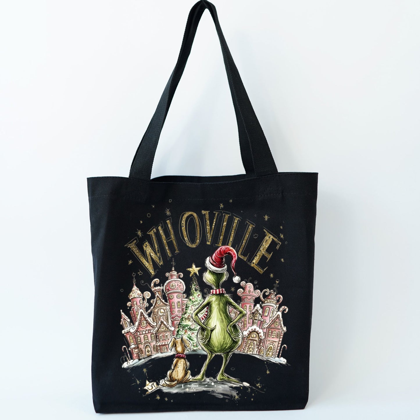 Whoville Christmas Tote Bag – Holiday Village Graphic Bag